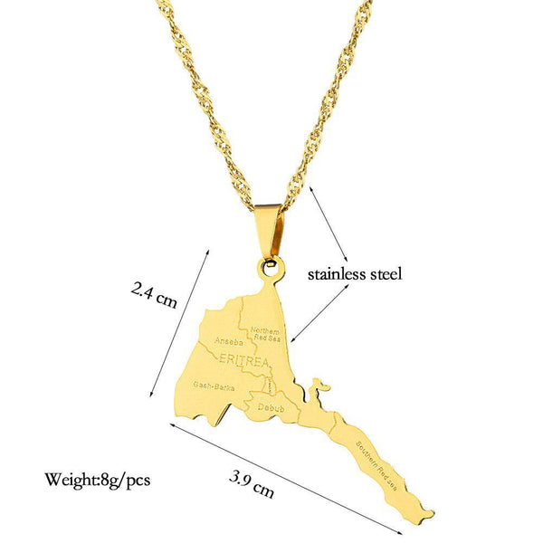 Eritrea Map Necklace