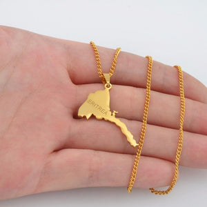 Eritrea Map Necklace