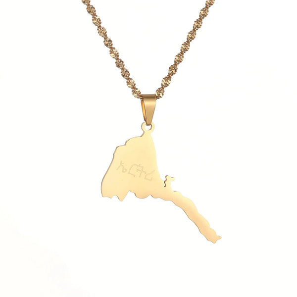 Eritrea Map Necklace