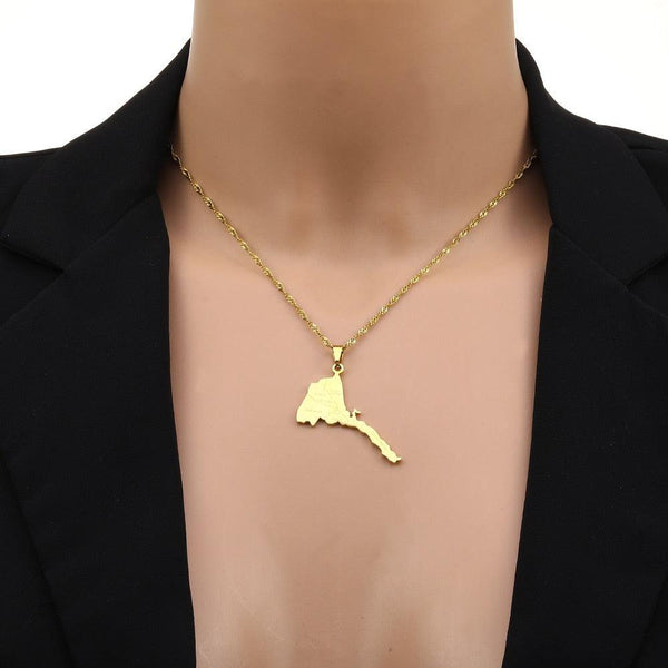 Eritrea Map Necklace