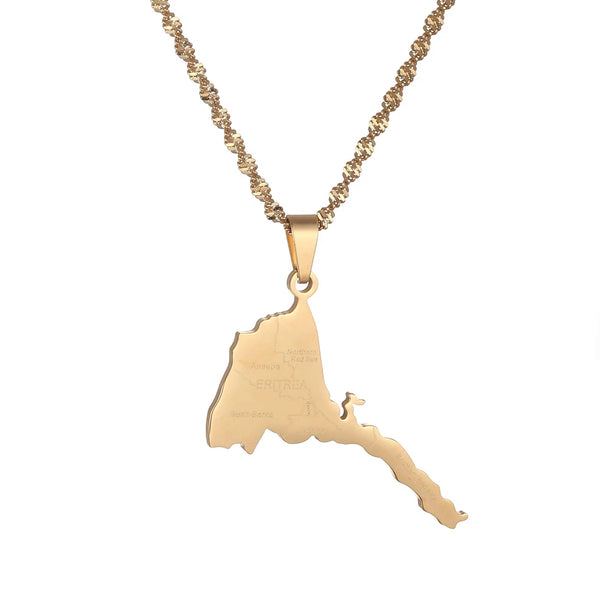 Eritrea Map Necklace