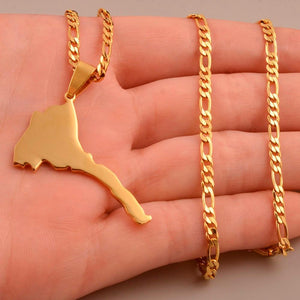 Eritrea Map Necklace