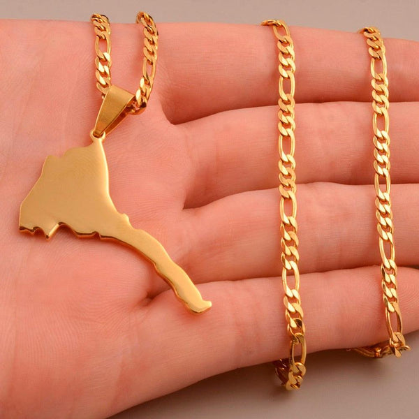 Eritrea Map Necklace