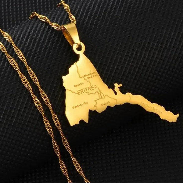 Eritrea Map Necklace