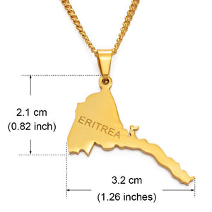 Eritrea Map Necklace