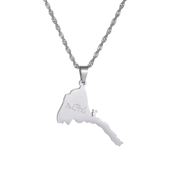 Eritrea Map Necklace