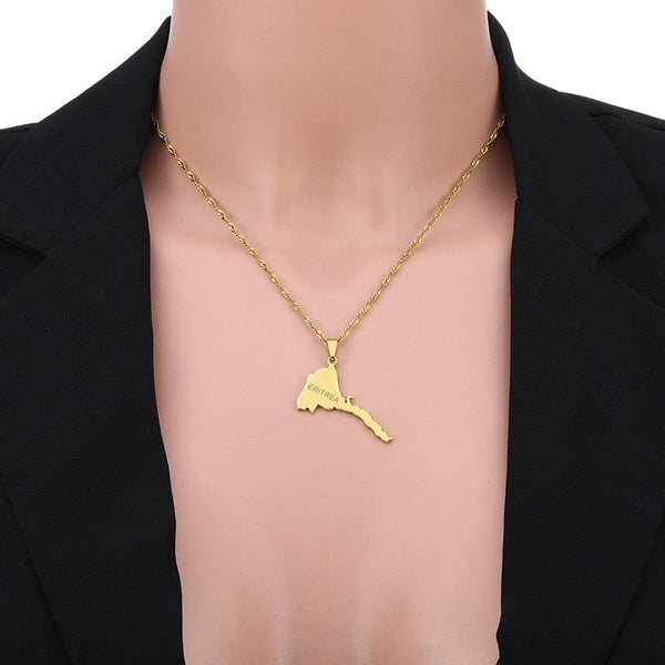 Eritrea Map Necklace