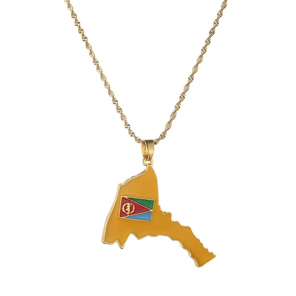 Eritrea Map Necklace