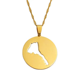 Eritrea Map Necklace