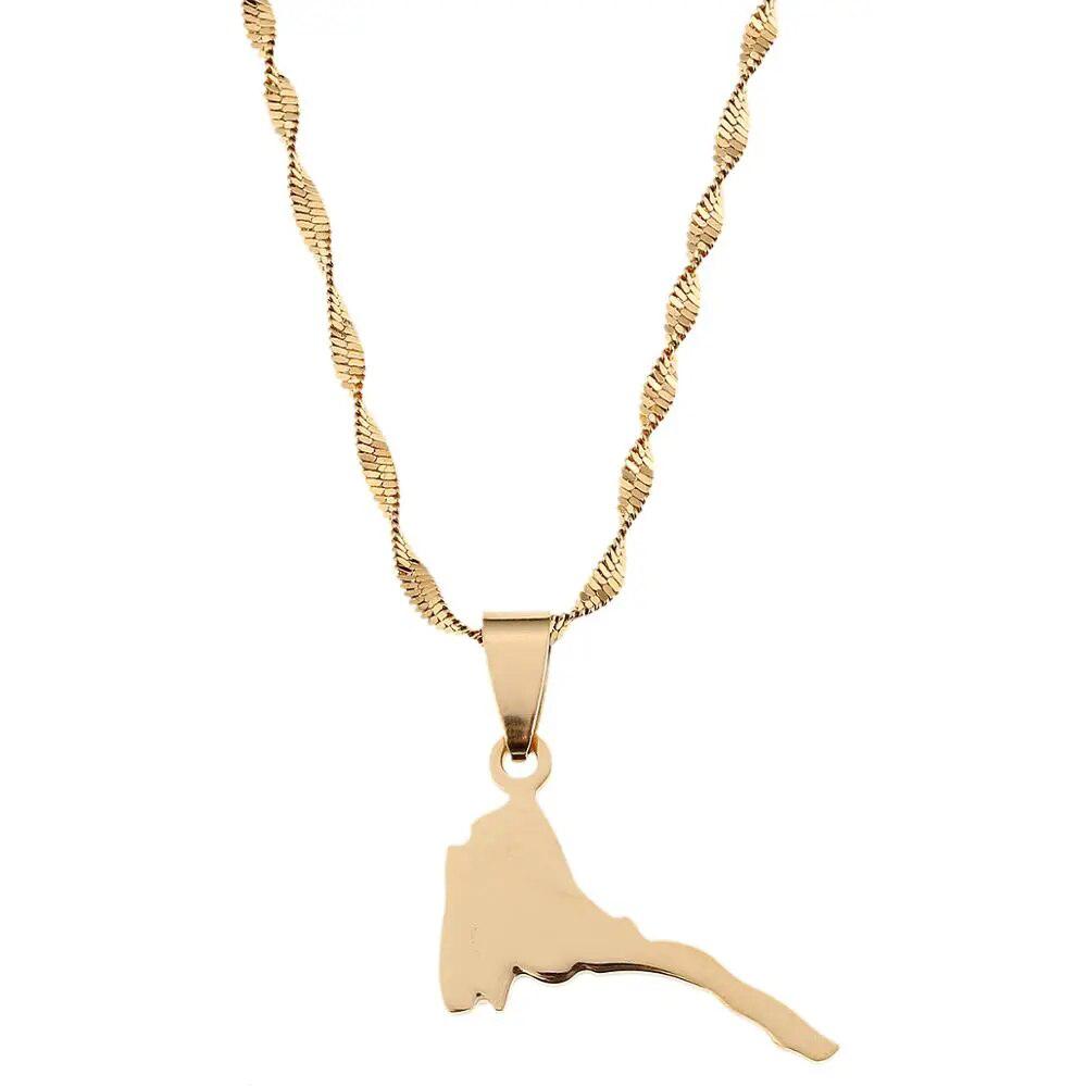 Eritrea Map Necklace