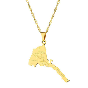 Eritrea Map Necklace