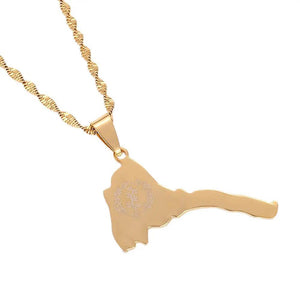 Eritrea Map Necklace