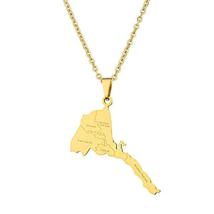 Eritrea Map Necklace