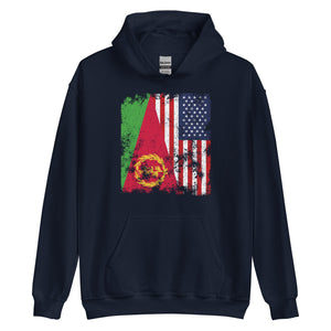 Eritrea USA Flag - Half American Hoodie