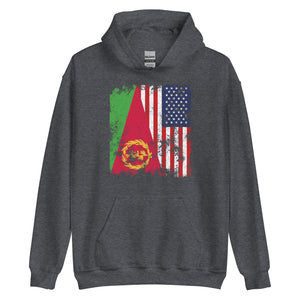 Eritrea USA Flag - Half American Hoodie