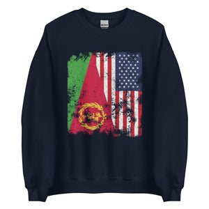 Eritrea USA Flag - Half American Sweatshirt