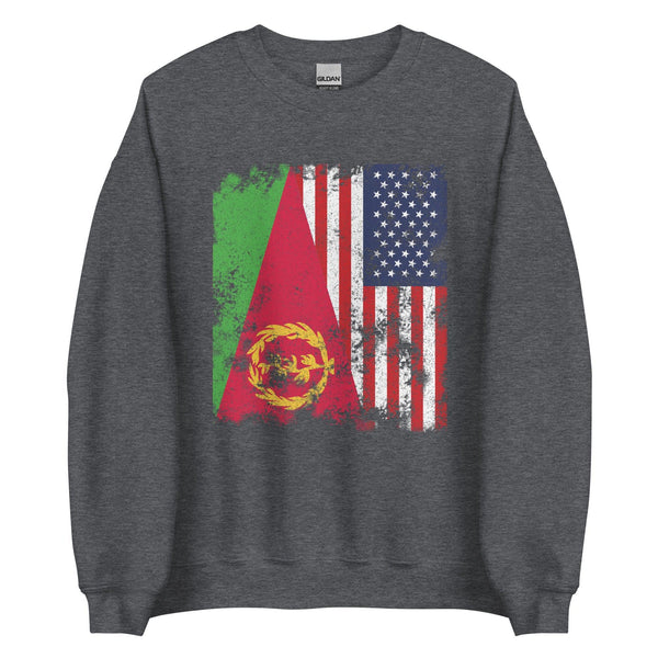 Eritrea USA Flag - Half American Sweatshirt