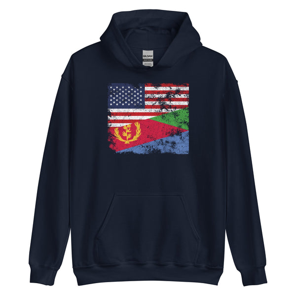 Eritrea USA Flag Hoodie