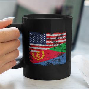 Eritrea USA Flag Mug