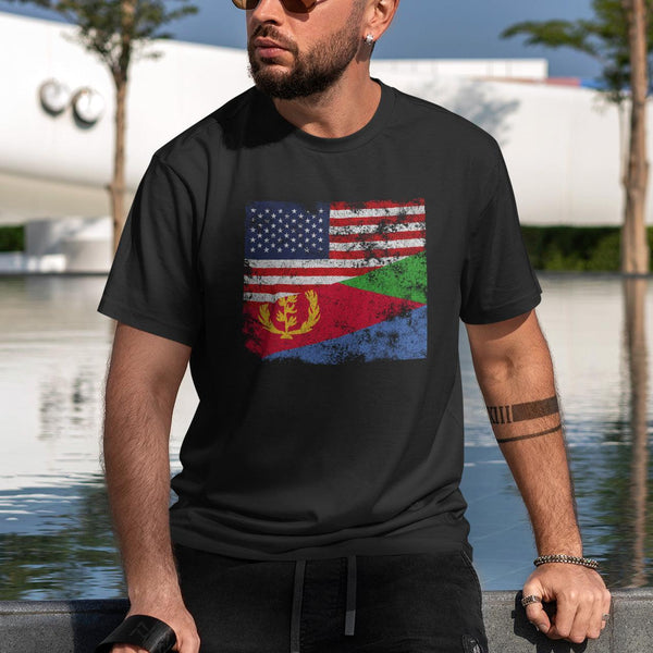 Eritrea USA Flag T-Shirt