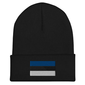 Estonia Flag Beanie - Embroidered Winter Hat