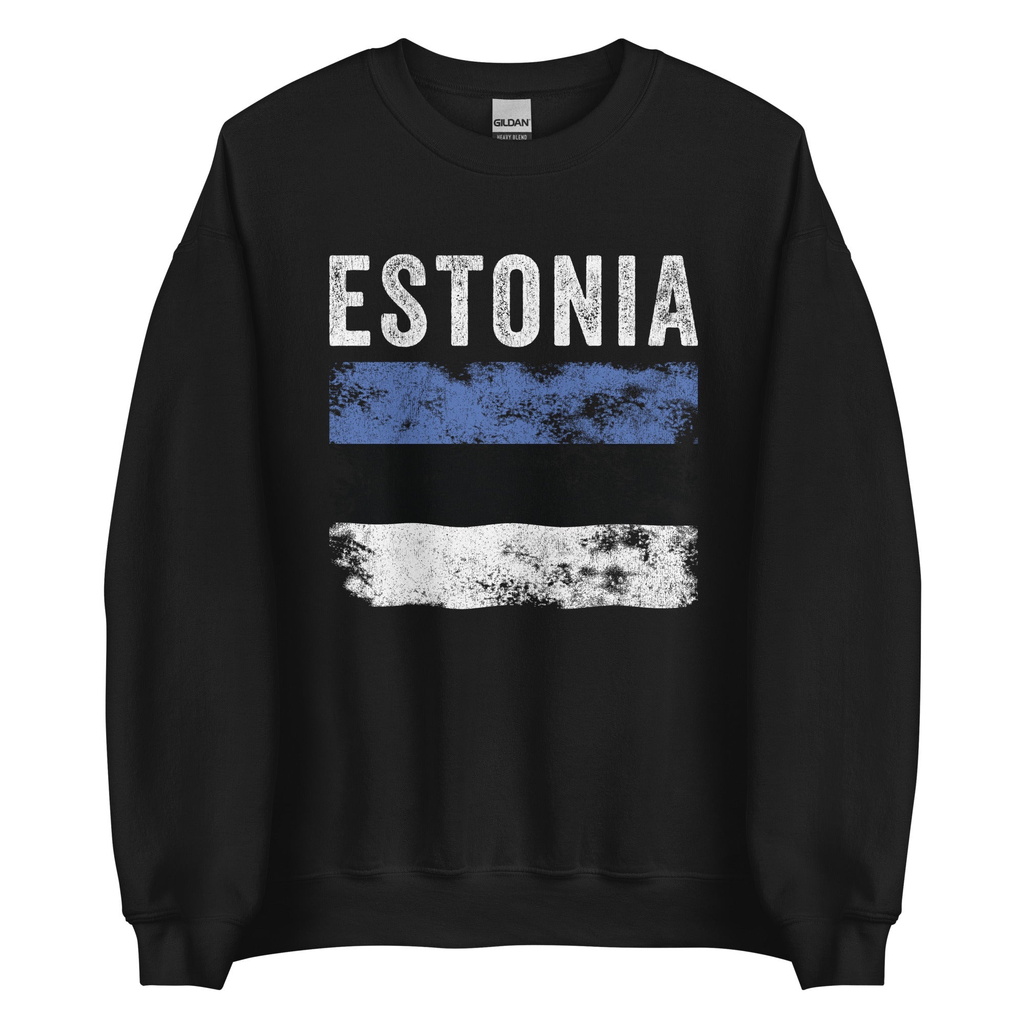 Estonia Flag Distressed - Estonian Flag Sweatshirt