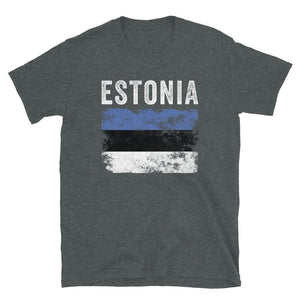 Estonia Flag Distressed - Estonian Flag T-Shirt