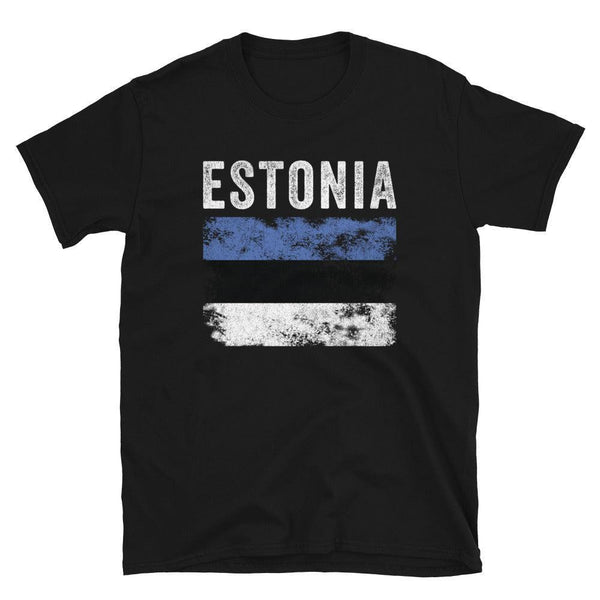 Estonia Flag Distressed - Estonian Flag T-Shirt