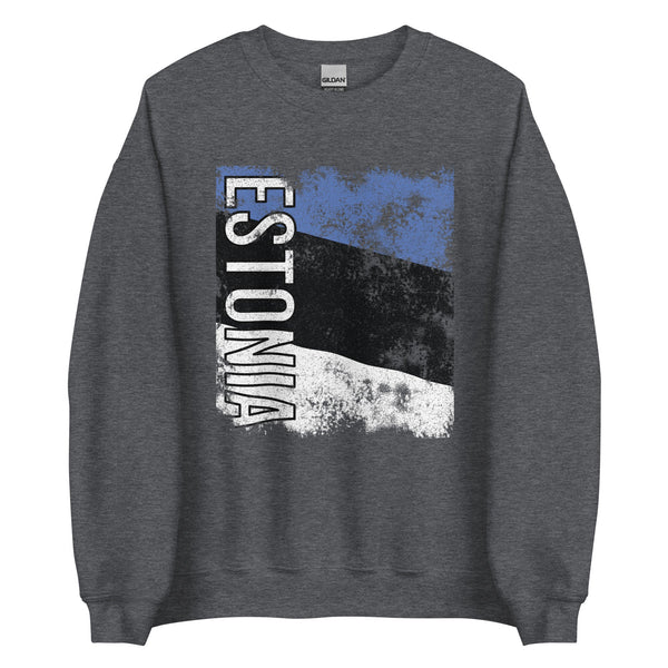 Estonia Flag - Distressed Flag Sweatshirt