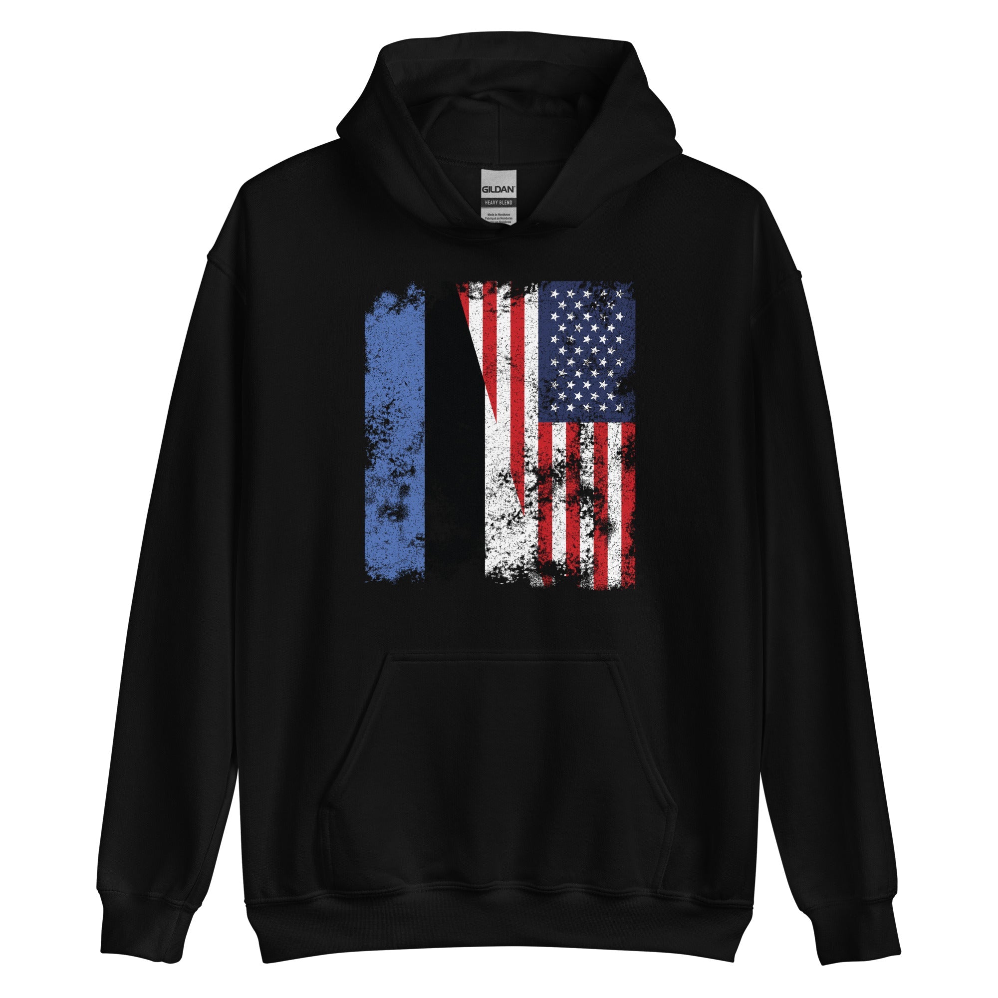 Estonia USA Flag - Half American Hoodie