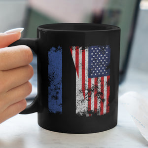Estonia USA Flag - Half American Mug