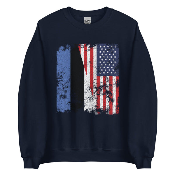 Estonia USA Flag - Half American Sweatshirt