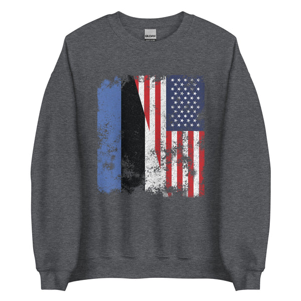 Estonia USA Flag - Half American Sweatshirt