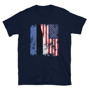 Estonia USA Flag - Half American T-Shirt