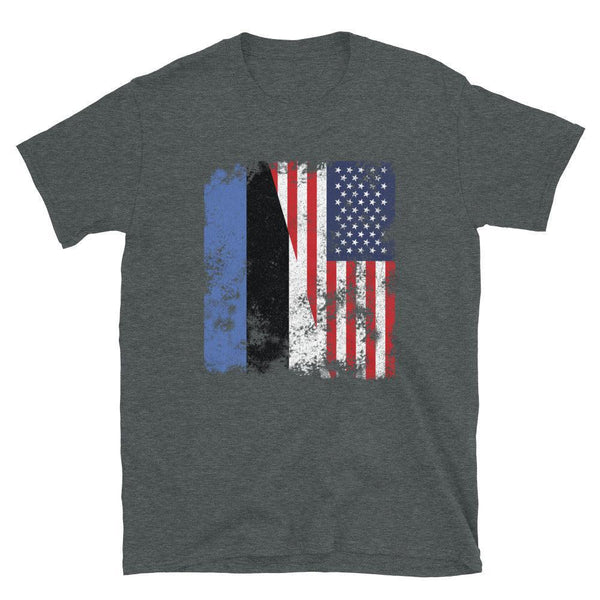 Estonia USA Flag - Half American T-Shirt