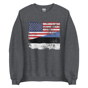 Estonia USA Flag Sweatshirt