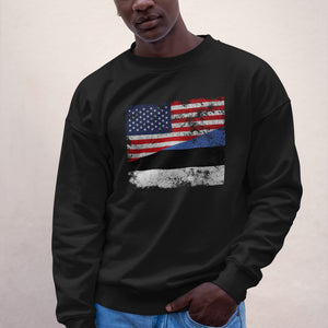 Estonia USA Flag Sweatshirt