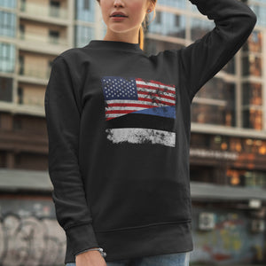 Estonia USA Flag Sweatshirt