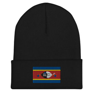 Eswatini Flag Beanie - Embroidered Winter Hat