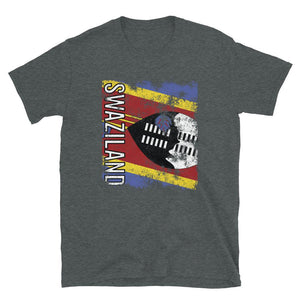 Swaziland Flag Distressed T-Shirt