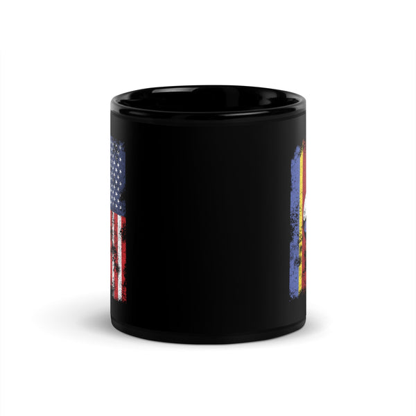 Swaziland USA Flag - Half American Mug