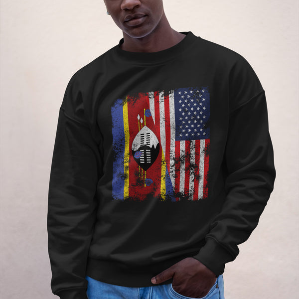 Eswatini USA Flag - Half American Sweatshirt