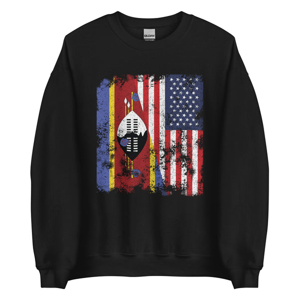 Swaziland USA Flag - Half American Sweatshirt