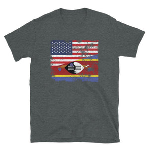 Swaziland USA Flag T-Shirt