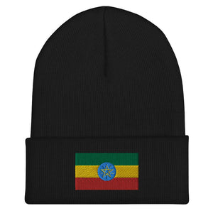 Ethiopia Flag Beanie - Embroidered Winter Hat