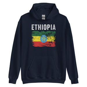 Ethiopia Flag Distressed Ethiopian Flag Hoodie