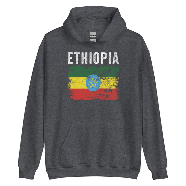 Ethiopia Flag Distressed Ethiopian Flag Hoodie