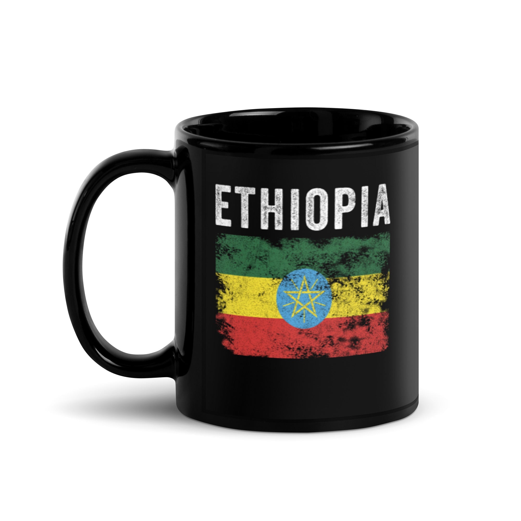 Ethiopia Flag Distressed Ethiopian Flag Mug