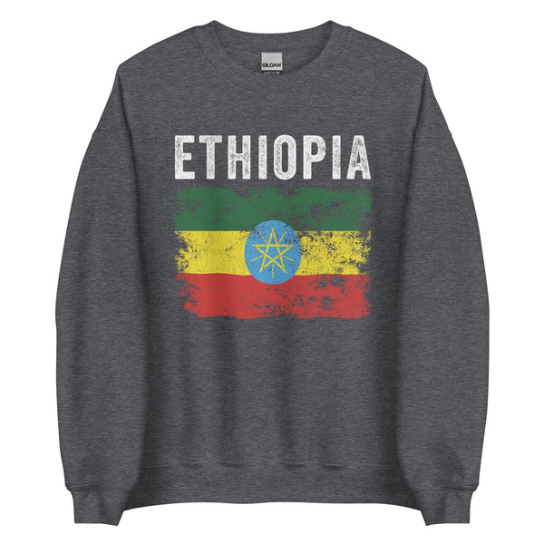 Ethiopia Flag Distressed Ethiopian Flag Sweatshirt
