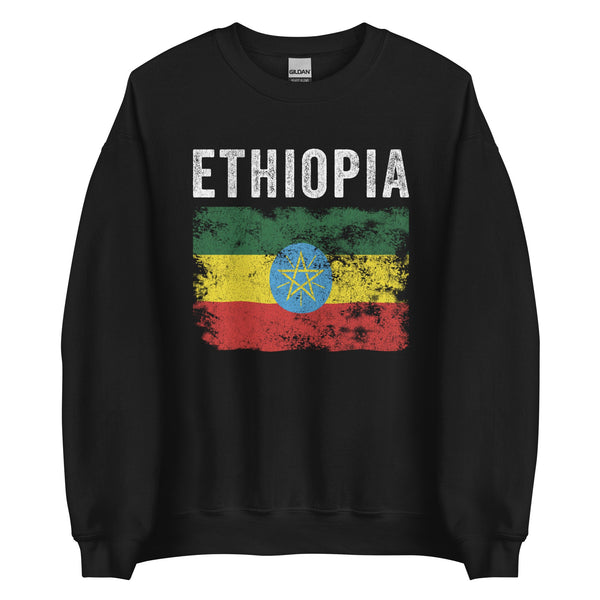 Ethiopia Flag Distressed Ethiopian Flag Sweatshirt